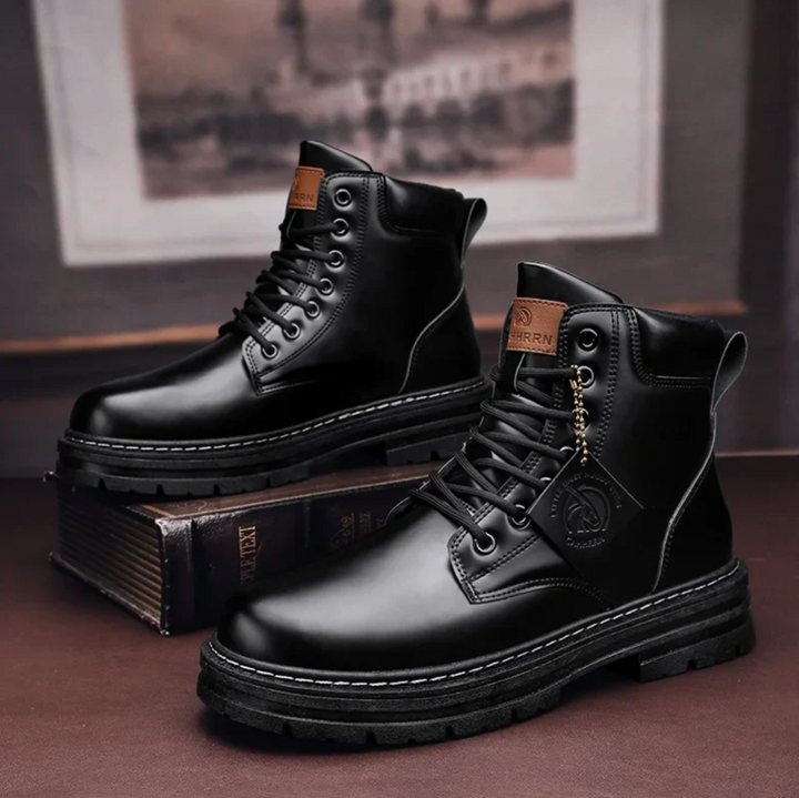 Stylish men's casual ankle boots, lace-up design with orthopedic comfort for daily wear & walking.