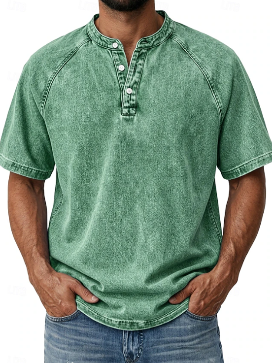 Men's classic vintage button-up shirt. Long sleeve retro fashion for casual or smart casual wear.