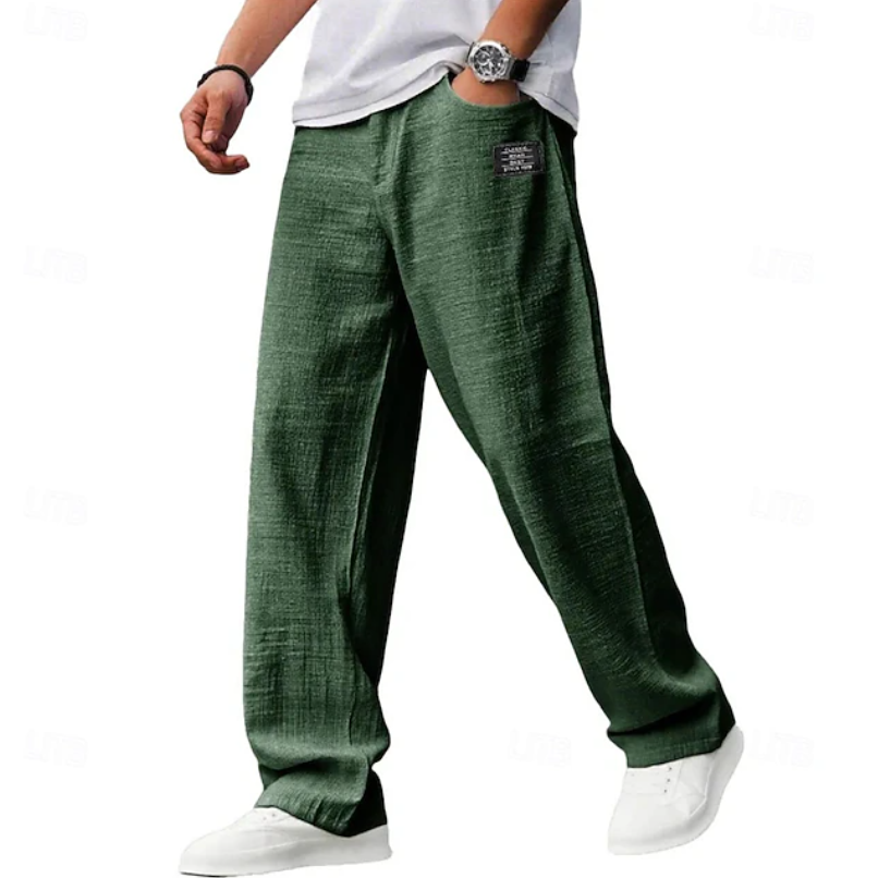 Everyday comfort men's pants, featuring a relaxed loose fit & versatile casual style.