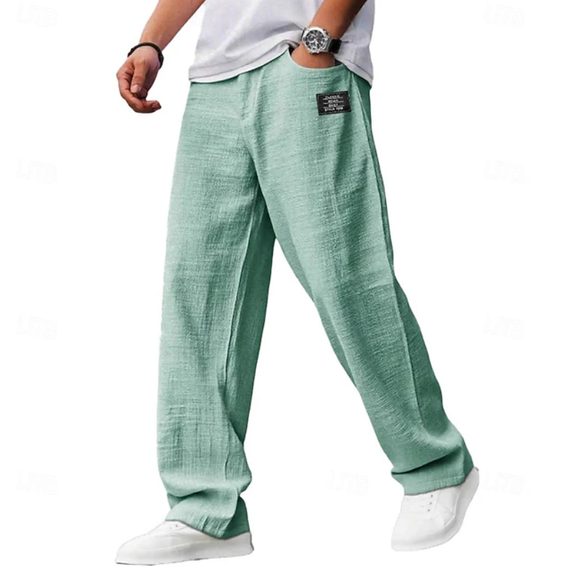 Relaxed men's loose fit pants, perfect for casual everyday wear & superior comfort.
