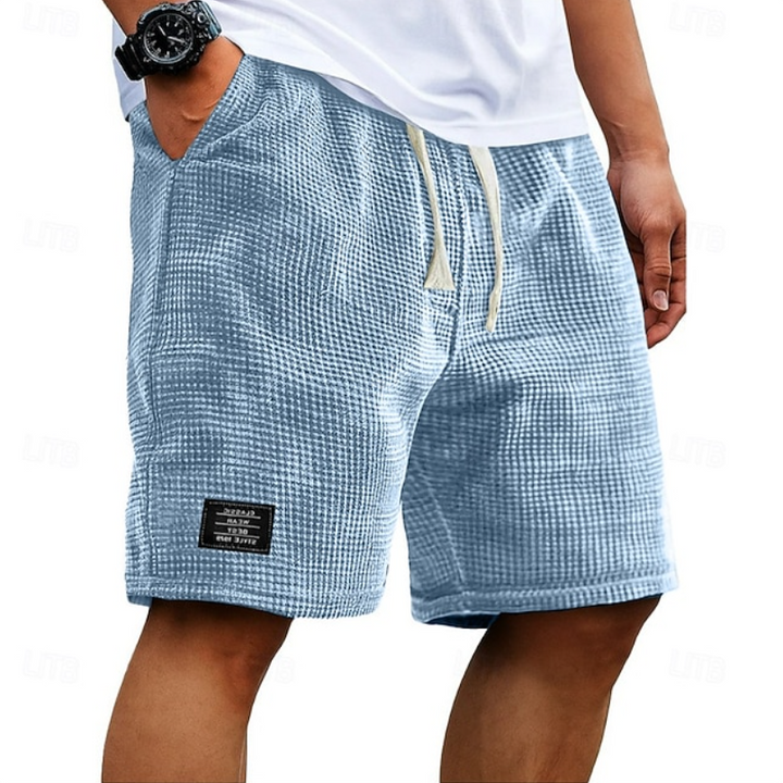 Everyday wear men's textured shorts, a relaxed fit for ultimate summer comfort.