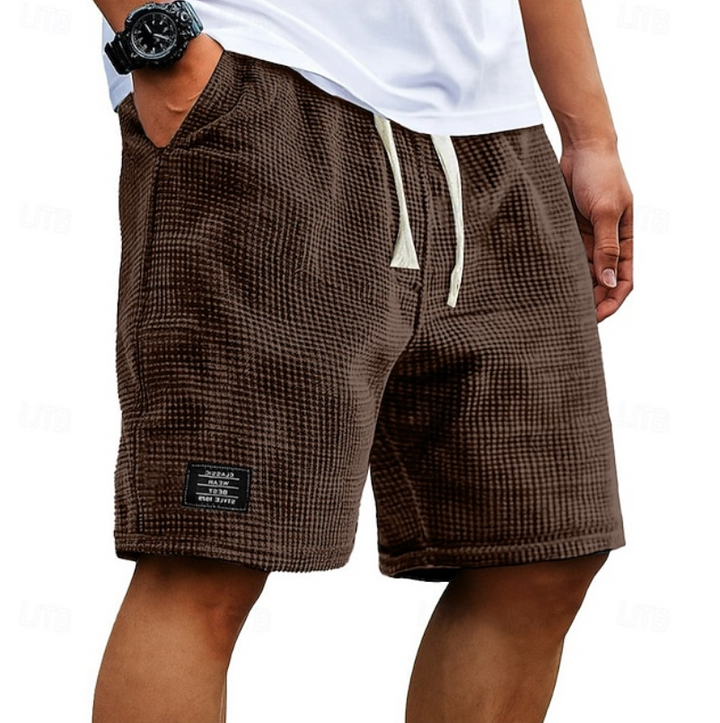 Vacation-ready men's lightweight summer shorts with a stylish textured look.