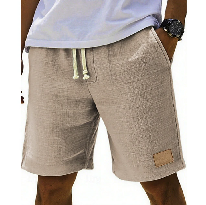 Men's relaxed fit casual shorts featuring a stylish lace drawstring waist for summer.