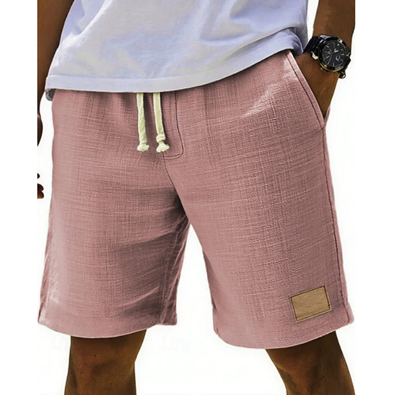 Relaxed fit men's summer shorts with lace waist, ideal for casual comfort & beach.