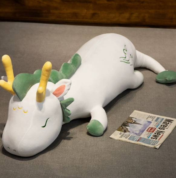 Unisex dragon comfort body pillow provides full body support. Hypoallergenic polyester long pillow for better sleep.