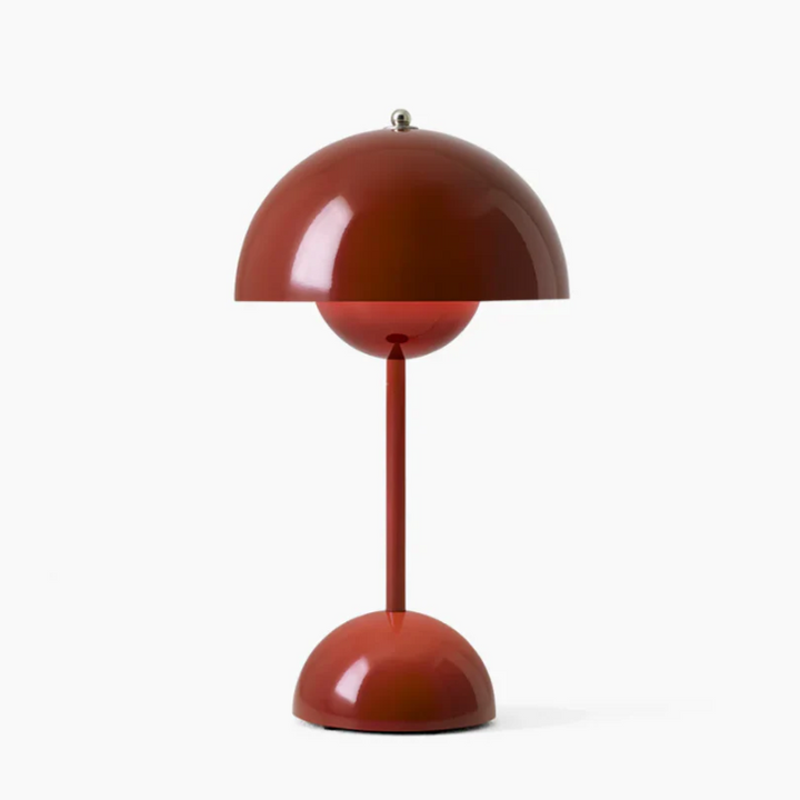 Sleek LED touch control lamp, modern design for office desks & bedroom nightstands.