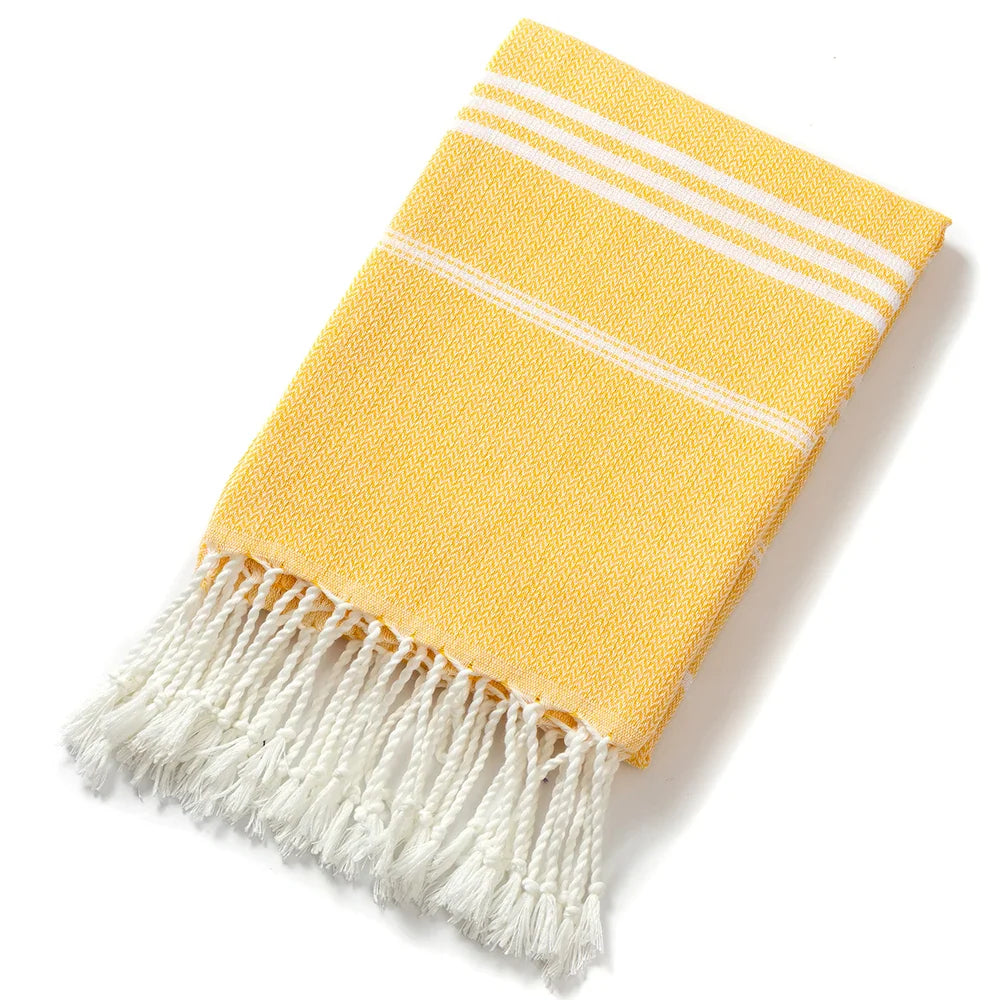 Striped Tassel Bath Towel