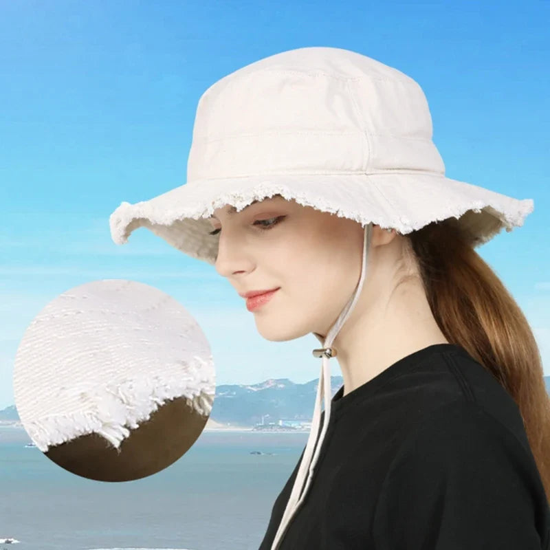 Women's Wide Brim Bucket Hat