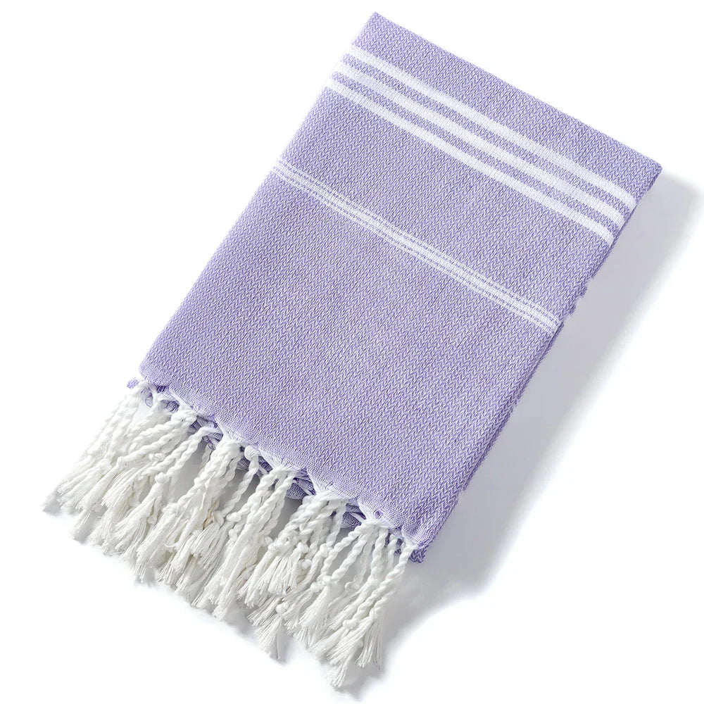 Striped Tassel Bath Towel