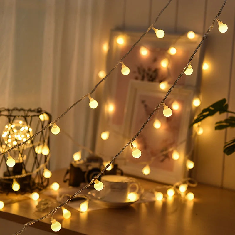 Eco-friendly solar string lights for beautiful outdoor lighting, perfect for garden decor & patio ambiance.