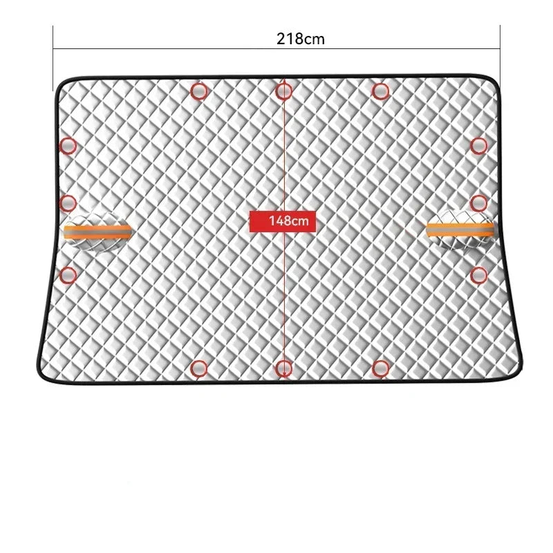 Snow shield & UV protector: Magnetic car windshield cover offers all-season frost guard and vehicle exterior defense.