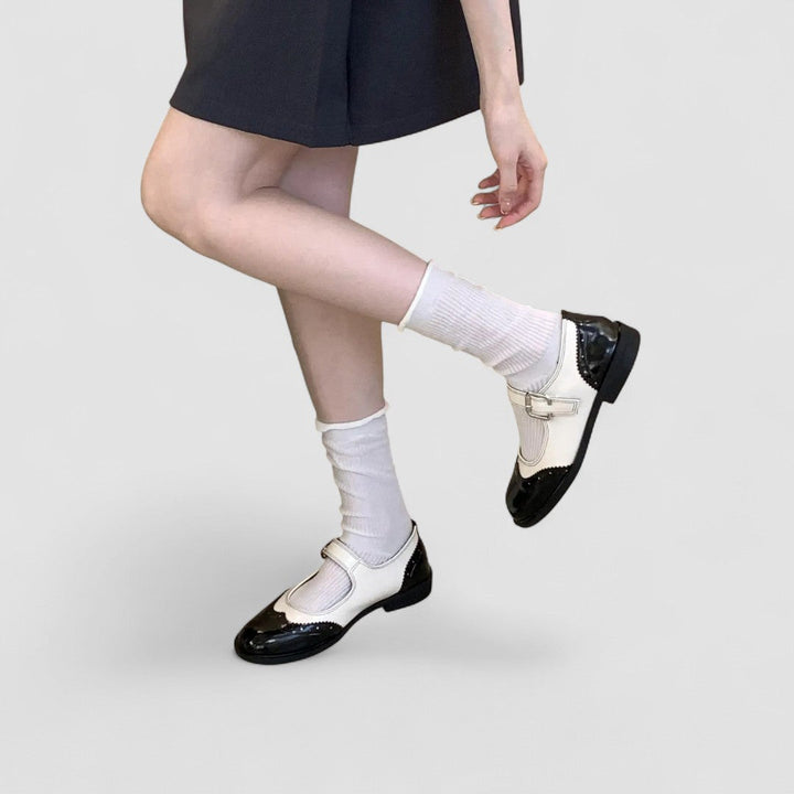 Elegant Mary Jane Shoes in Black, Brown