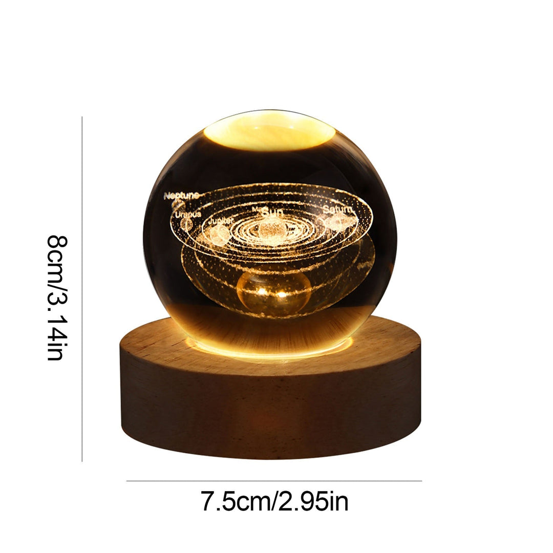 Modern LED crystal sphere lamp, providing soft ambient lighting for your space.