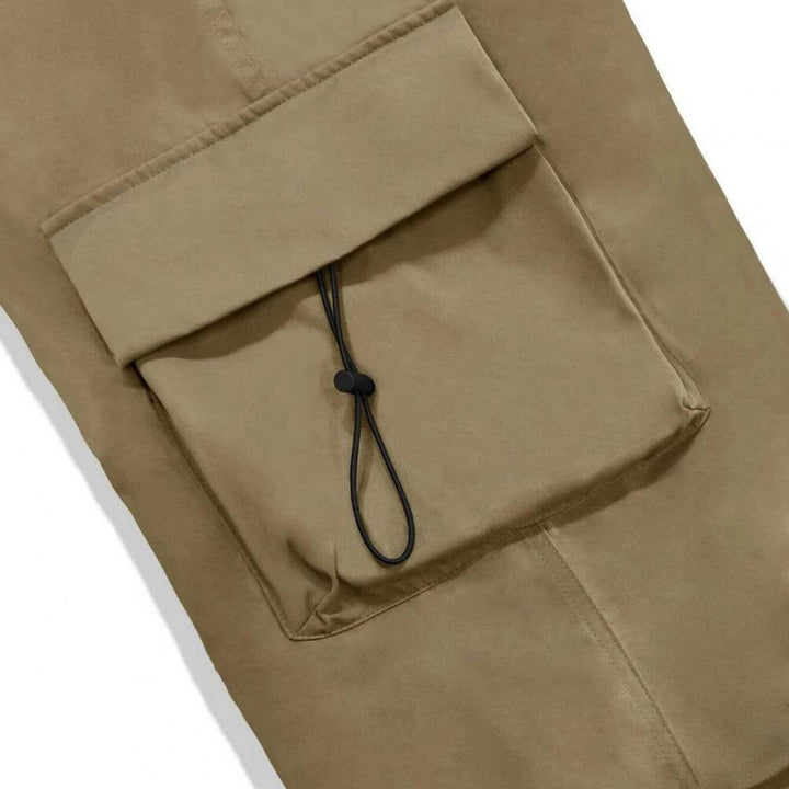 Women's comfortable relaxed fit cargo joggers, versatile unisex pants for casual wear.
