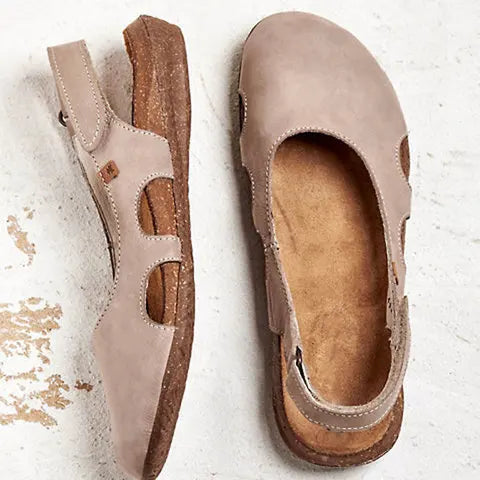Comfortable orthopedic women's walking sandals with arch support, great for foot pain relief & summer.