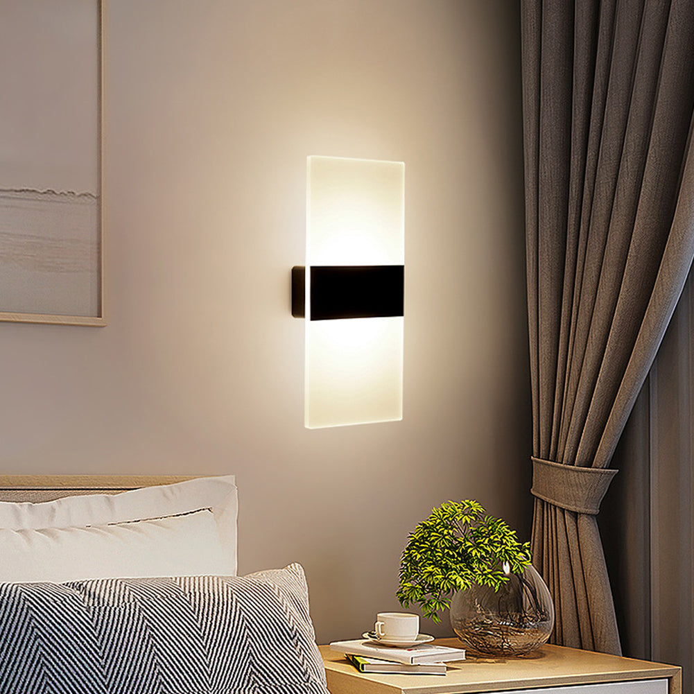 Smart sensor LED sconce for modern indoor lighting, magnetic mount, rechargeable, easy home decor.