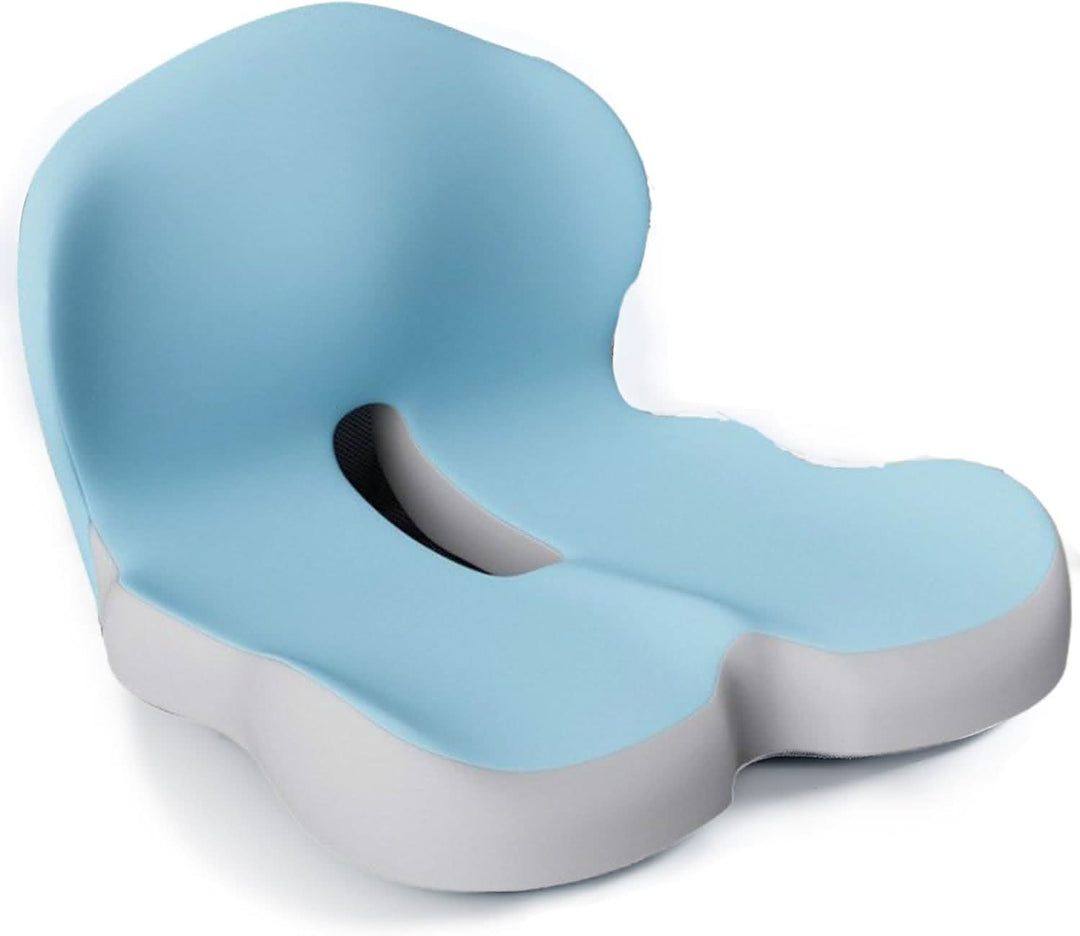 Non-slip ergonomic memory foam seat cushion provides stable comfort, posture support & pressure relief.