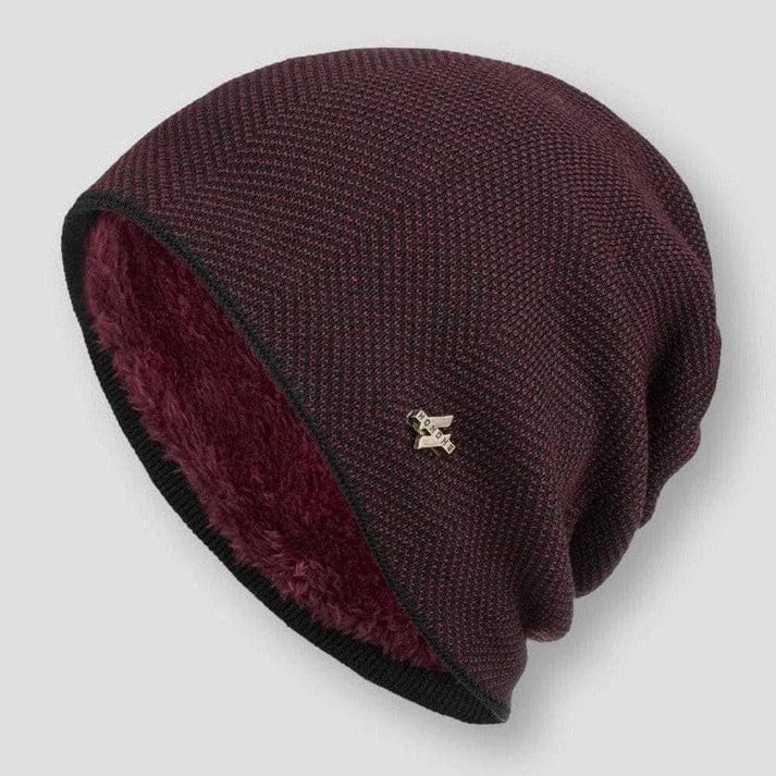 Versatile wool knitted beanie, a warm and cozy winter hat for women, ideal for cold weather.