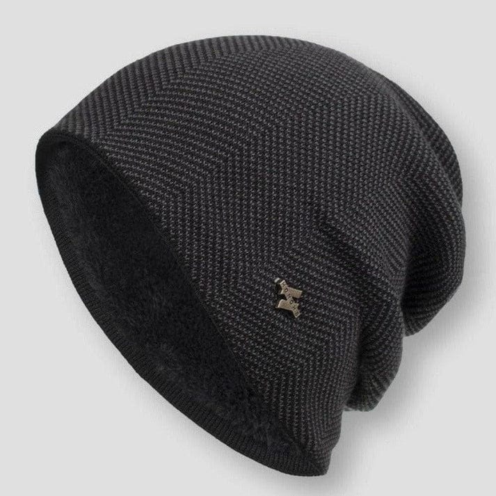 Soft knitted wool blend beanie, a warm women's winter hat for chilly weather & cozy comfort.