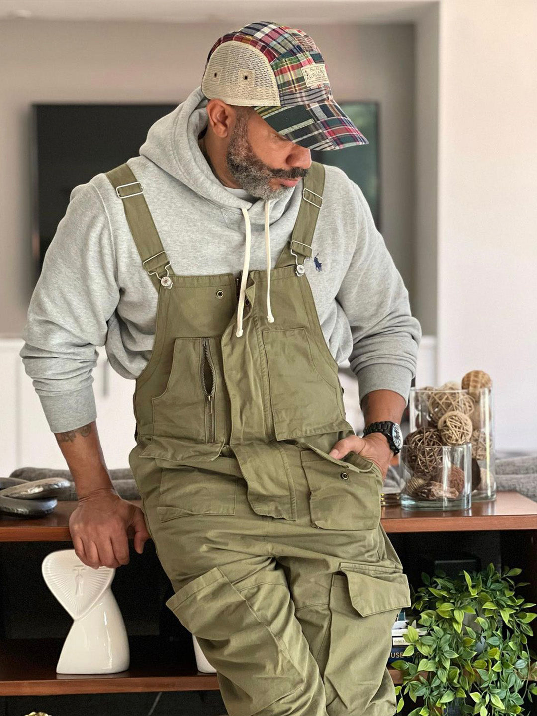 Rugged men's overalls for work & play, crafted from a durable cotton blend.