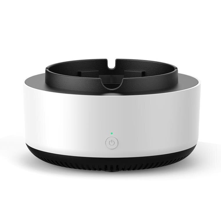 This innovative ashtray purifies indoor air, removing cigarette smoke and unpleasant odors effectively.