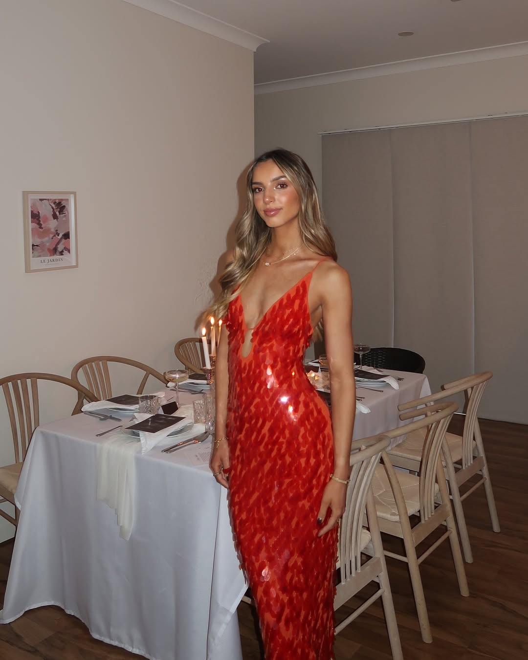 Women's Sequin Backless Strap Dress