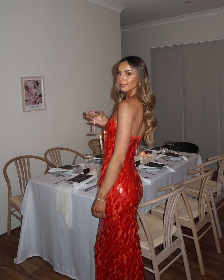 Women's Sequin Backless Strap Dress