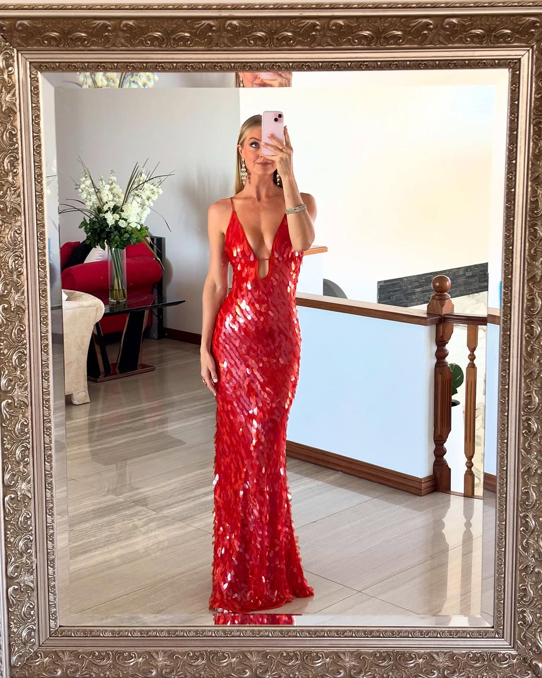 Women's Sequin Backless Strap Dress