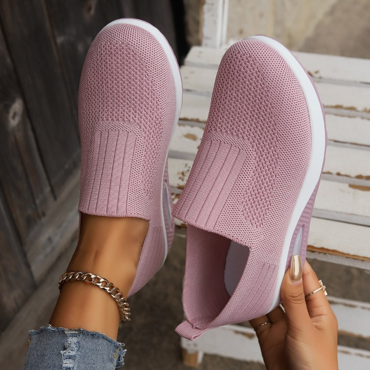 Comfortable women's orthopedic slip-on shoes, ideal for daily walking and foot support.
