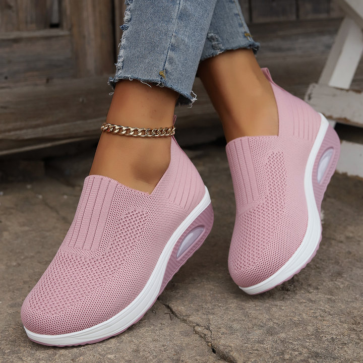 Lightweight women's orthopedic slip-on shoes, comfortable and casual for everyday activities.