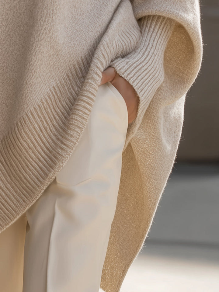 Effortless style with this women's oversized knit sweater, essential fall apparel for chic looks.