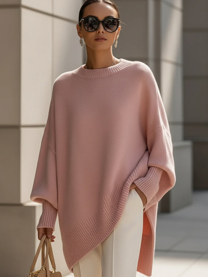 Fashion top: women's elegant knit sweater, relaxed fit, perfect for casual wear and layering.