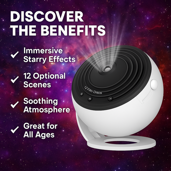 Cosmic decor star projector, offering a stunning planetarium experience in any room.