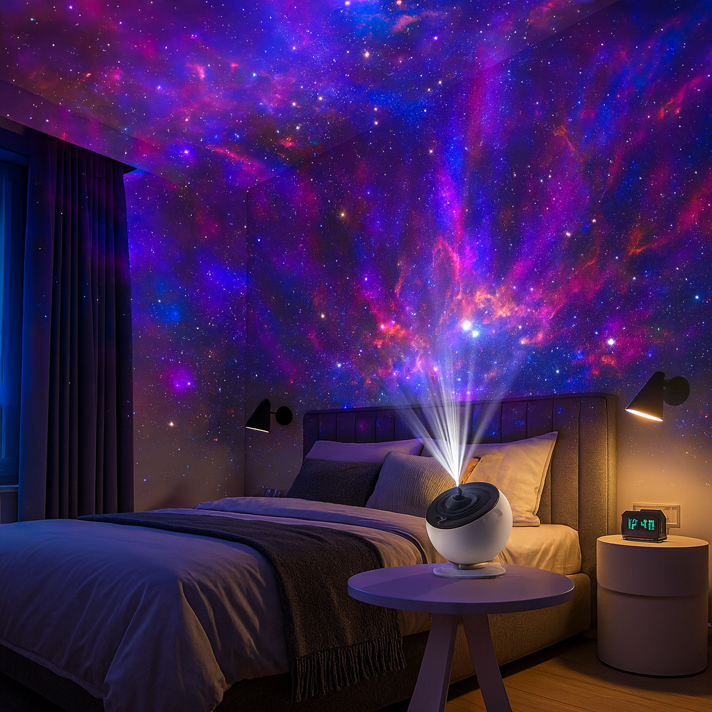 Star light projector, transforming ceilings into a beautiful galaxy, ideal for home ambiance.