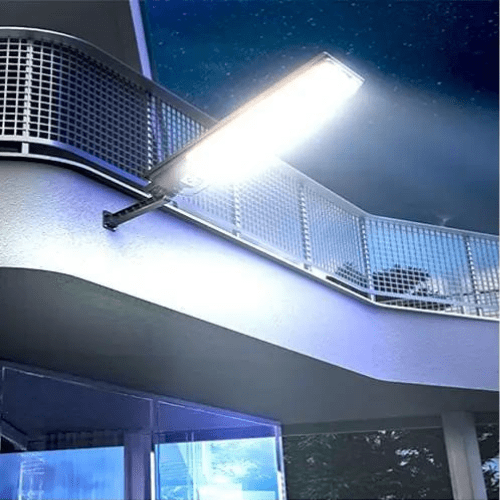Energy-efficient outdoor solar lamp. SunGuard 3000W reflector provides bright, weatherproof garden & path lighting.