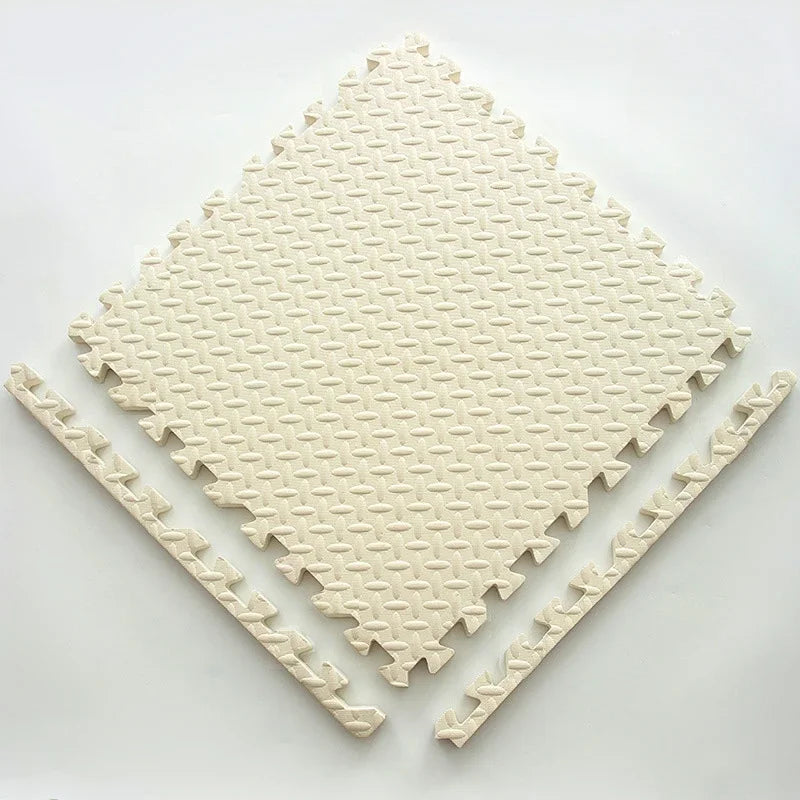 Infant sensory play mat, extra-thick foam puzzle design for baby's soft floor.