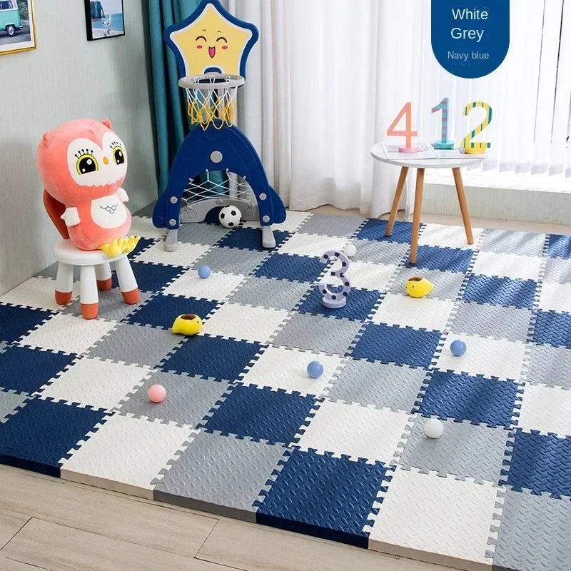 Extra-thick foam puzzle play mat for kids, perfect for sensory & safe floor time.