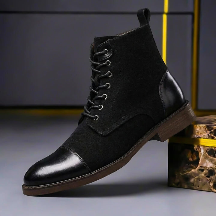 Stylish men's casual ankle boots, perfect warm footwear for winter comfort & outdoor adventures.