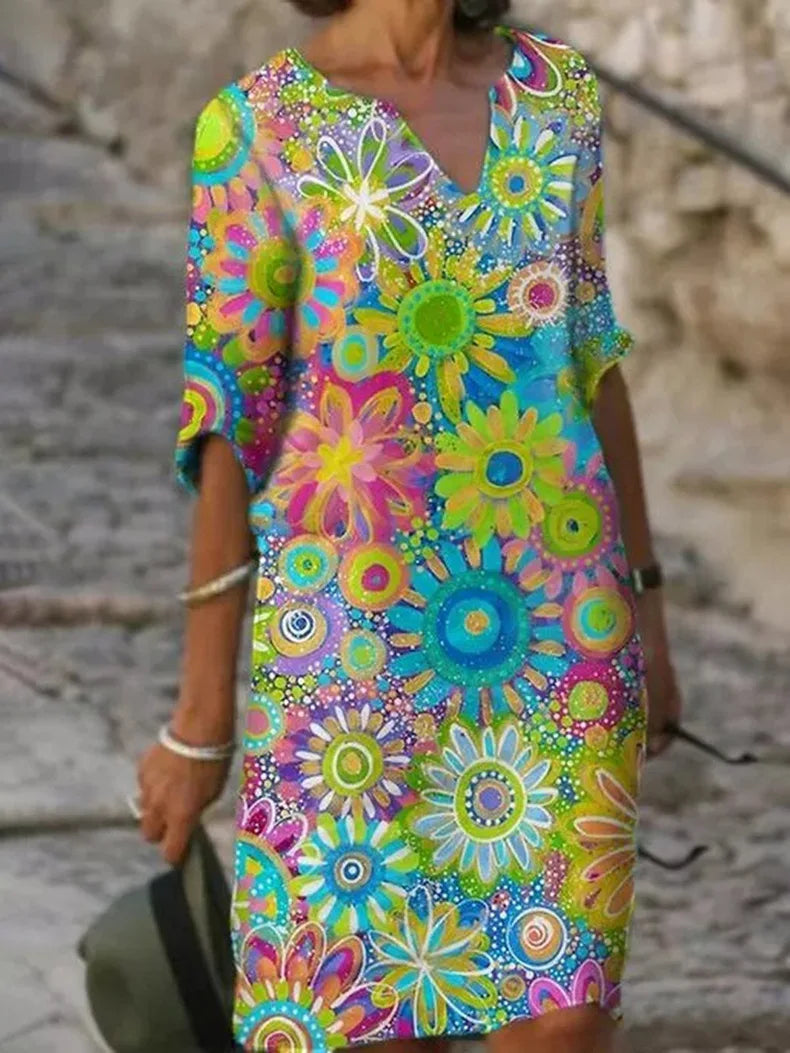 Floral Print Midi Dress