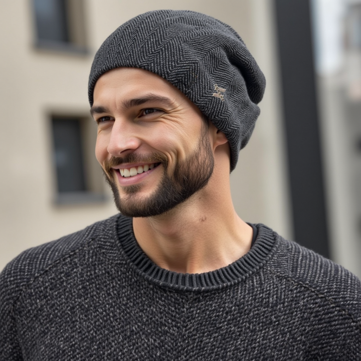 Women's soft knitted wool beanie hat. A warm winter accessory, perfect for cold weather comfort.
