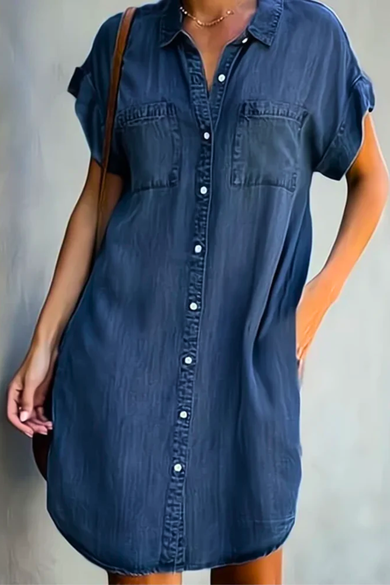 Elenore | Flattering Denim Dress