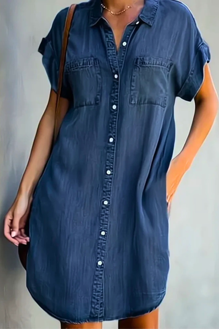 Elenore | Flattering Denim Dress