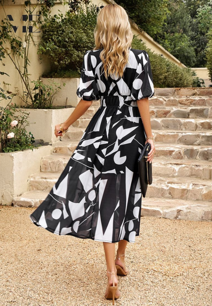 Elegant Floral Print Dress