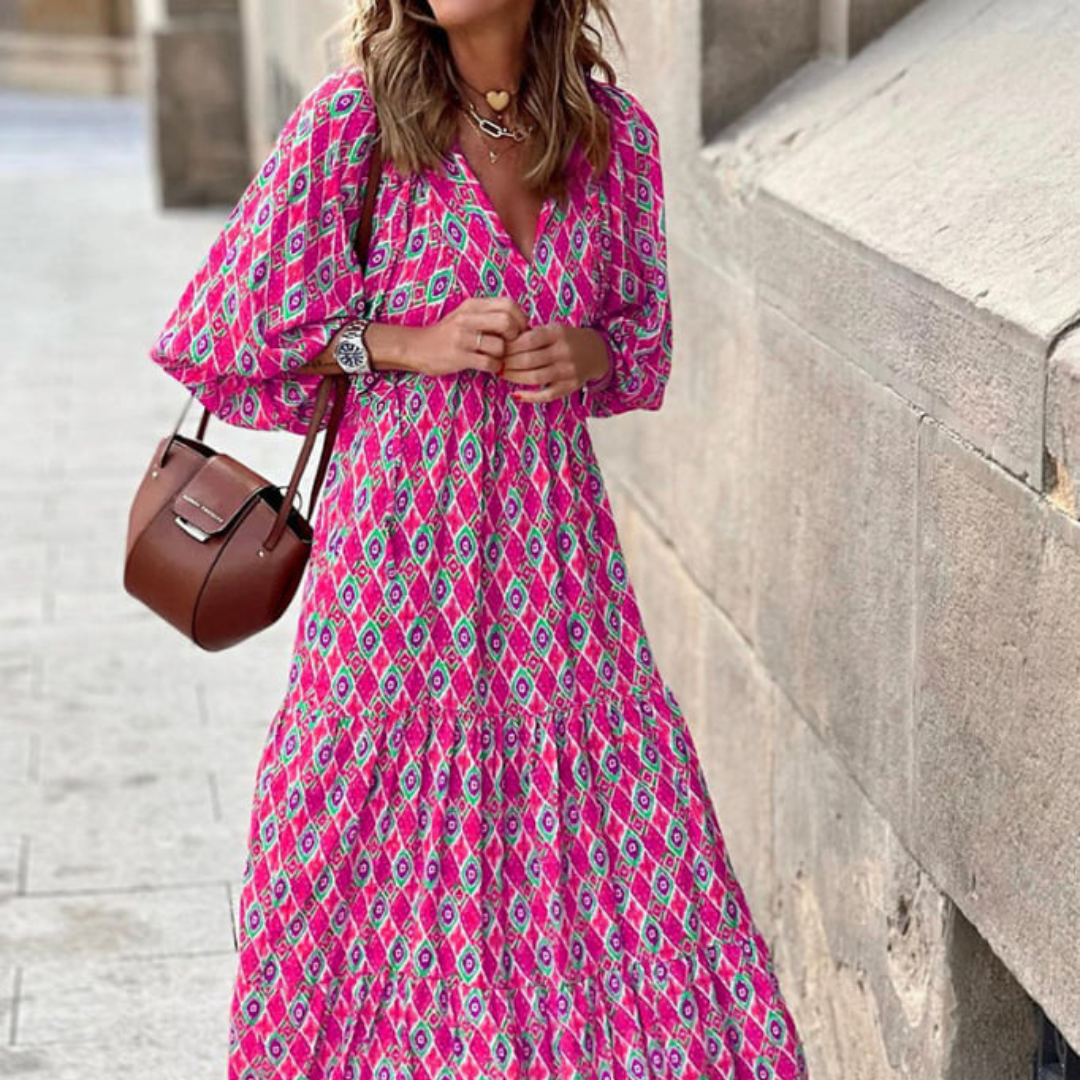 Women's Boho Floral Maxi Dress