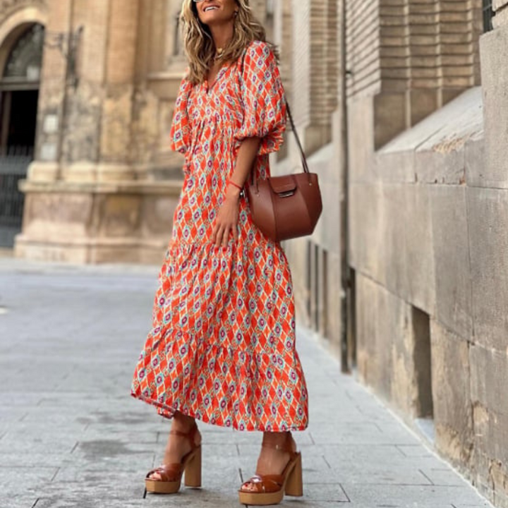 Women's Boho Floral Maxi Dress