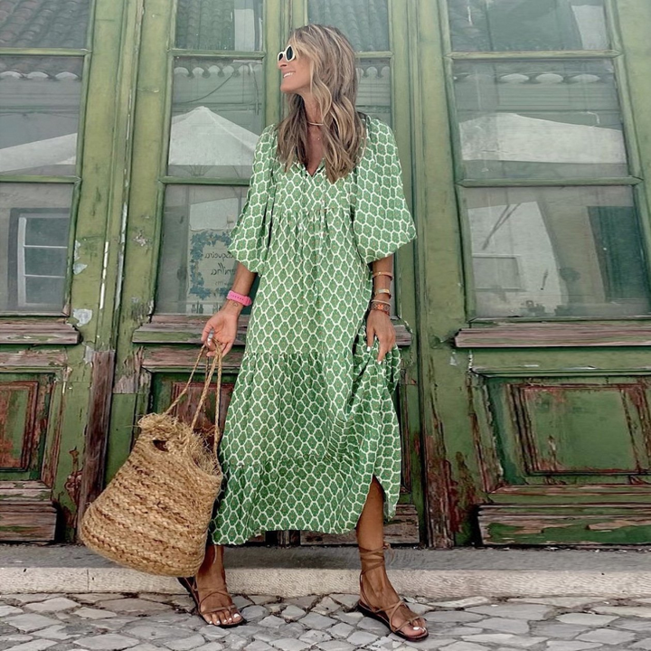 Women's Boho Floral Maxi Dress