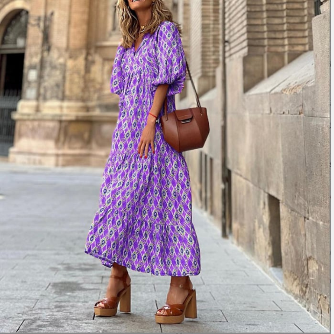 Women's Boho Floral Maxi Dress