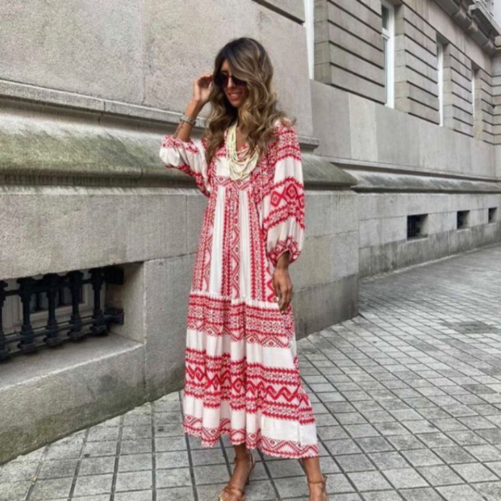 Women's Boho Floral Maxi Dress