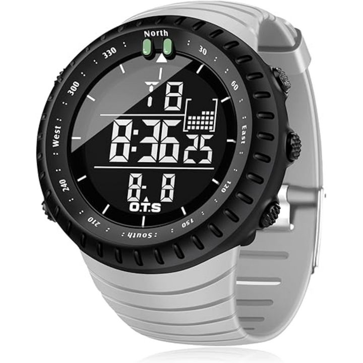 Tough Henry men's digital sports watch, waterproof, shockproof, & tactical, with stopwatch for active lifestyles.
