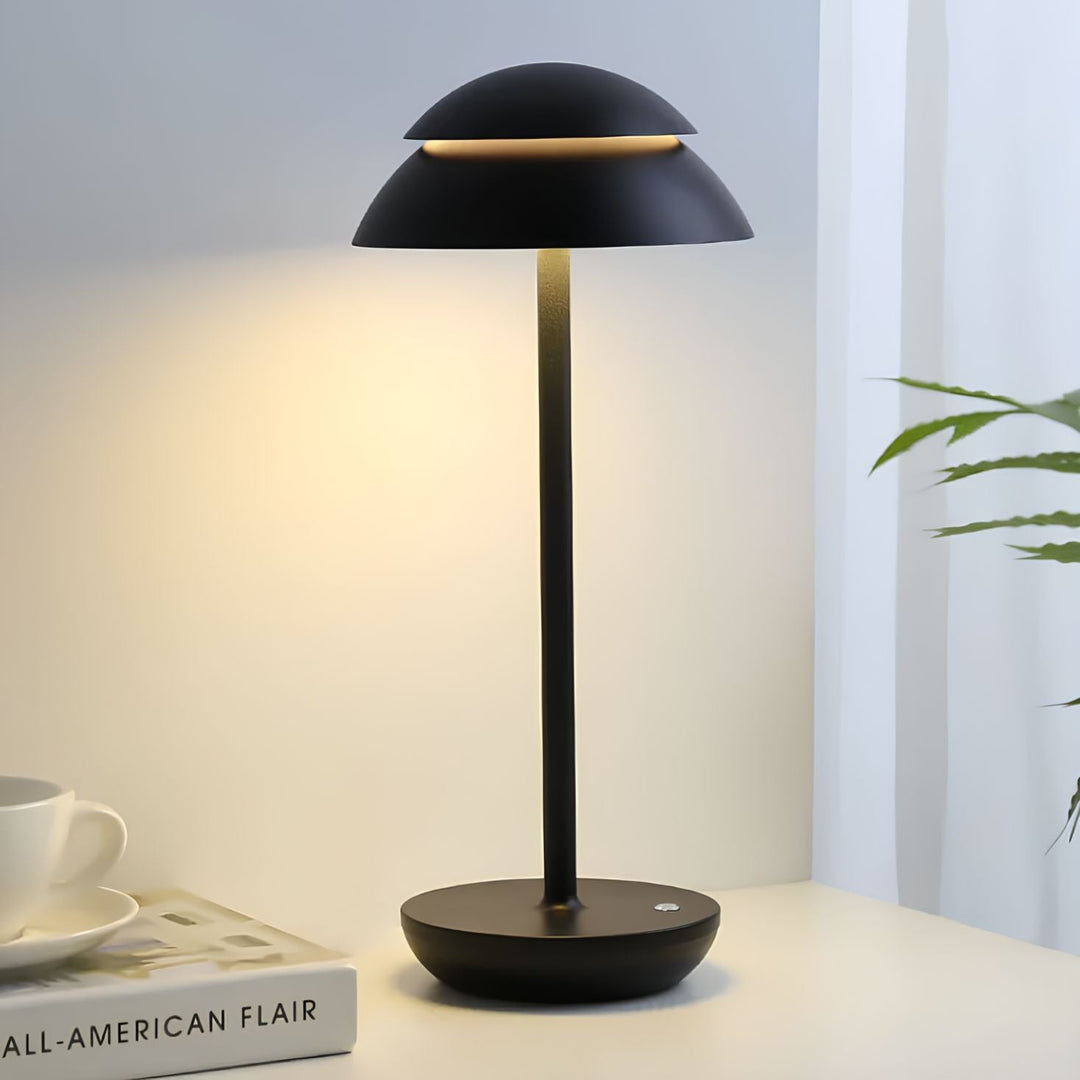 Modern home LED table lamp. Sleek Nordic design, rechargeable for convenient use & ambient light.